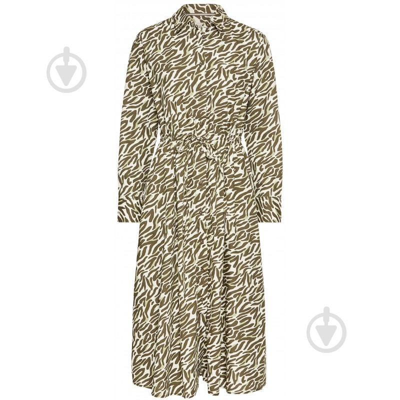 Платье Camel Active 391600-5S62-94 р.M хаки с белым - фото 1 Платье Camel Active 391600-5S62-94 р.M хаки с белым - фото 1