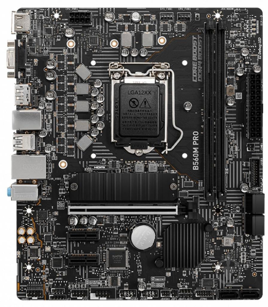 Материнская плата MSI B560M PRO (Socket 1200, Intel B560, mirco ATX) - фото 2 Материнская плата MSI B560M PRO (Socket 1200, Intel B560, mirco ATX) - фото 2