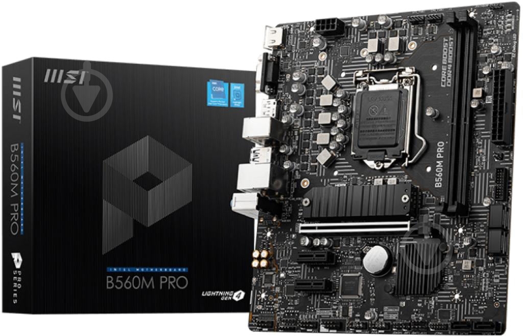 Материнская плата MSI B560M PRO (Socket 1200, Intel B560, mirco ATX) - фото 1 Материнская плата MSI B560M PRO (Socket 1200, Intel B560, mirco ATX) - фото 1
