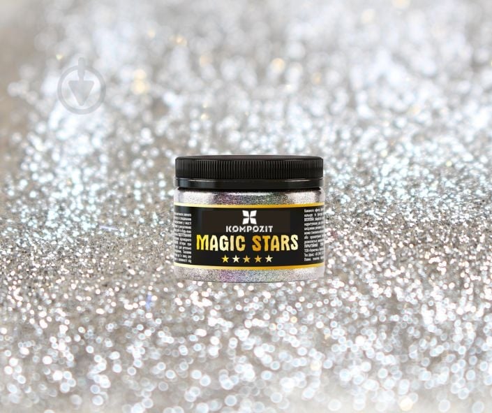 Глиттер MAGIC STARS Kompozit серебряный - фото 2