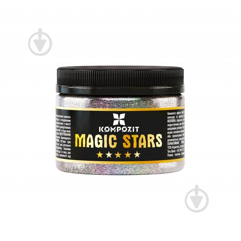 Глиттер Kompozit MAGIC STARS глянец серебряный 0,06 кг - фото 1 Глиттер Kompozit MAGIC STARS глянец серебряный 0,06 кг - фото 1