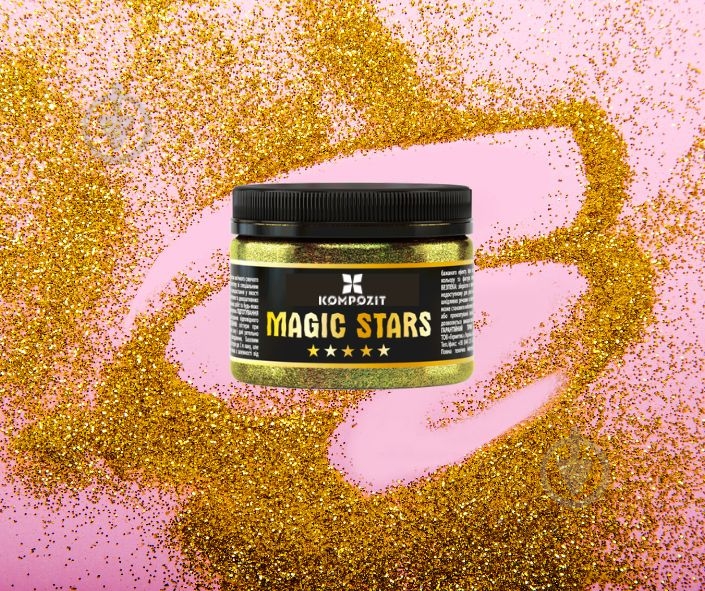 Глиттер Kompozit MAGIC STARS золото 0,06 кг - фото 2