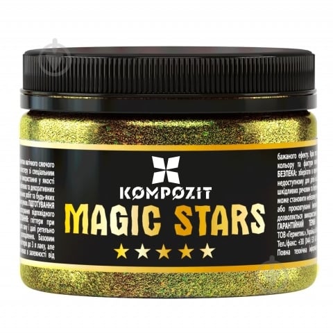 Глиттер Kompozit MAGIC STARS глянец золото 0,06 кг - фото 1 Глиттер Kompozit MAGIC STARS глянец золото 0,06 кг - фото 1