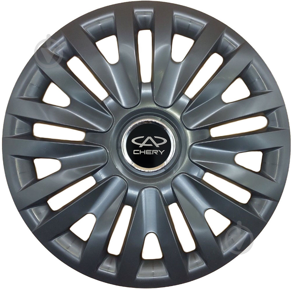 Ковпак для коліс SJS Chery 313 R15" 4 шт. чорний - фото 1