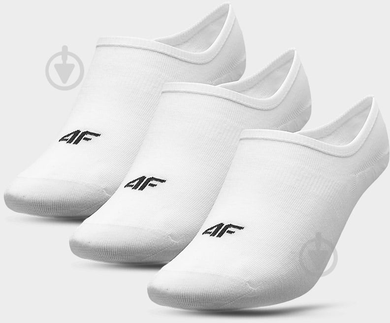 Носки 4F 4FSS23USOCF155-10S р.35-38 белый 3 пари шт. - фото 1