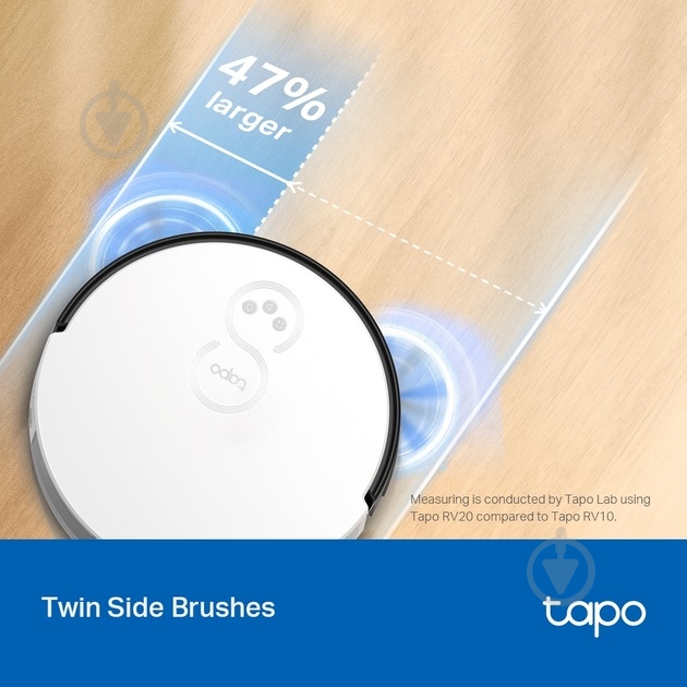 Робот-пылесос TP-Link Tapo RV20 Mop white - фото 8 Робот-пылесос TP-Link Tapo RV20 Mop white - фото 8