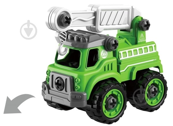 Машинка DIY Spatial Creativity Зеленый кран CJ-1614185 - фото 3 Машинка DIY Spatial Creativity Зеленый кран CJ-1614185 - фото 3