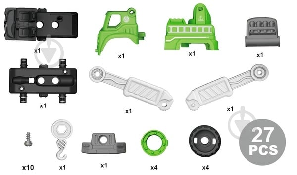 Машинка DIY Spatial Creativity Зеленый кран CJ-1614185 - фото 5 Машинка DIY Spatial Creativity Зеленый кран CJ-1614185 - фото 5