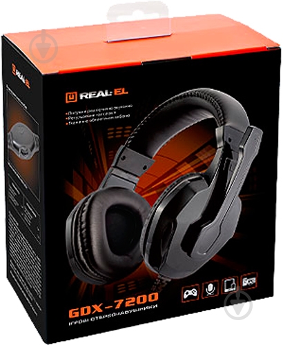Наушники Real-el GDX-7200 black (EL124100018) - фото 7 Наушники Real-el GDX-7200 black (EL124100018) - фото 7