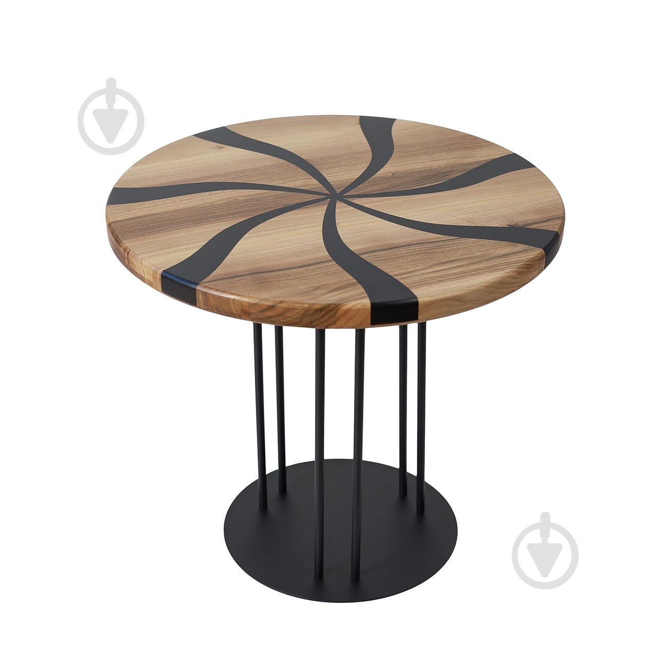 Стол журнальный Опал 600x600x540 мм черный/ орех - фото 2 Стол журнальный Опал 600x600x540 мм черный/ орех - фото 2