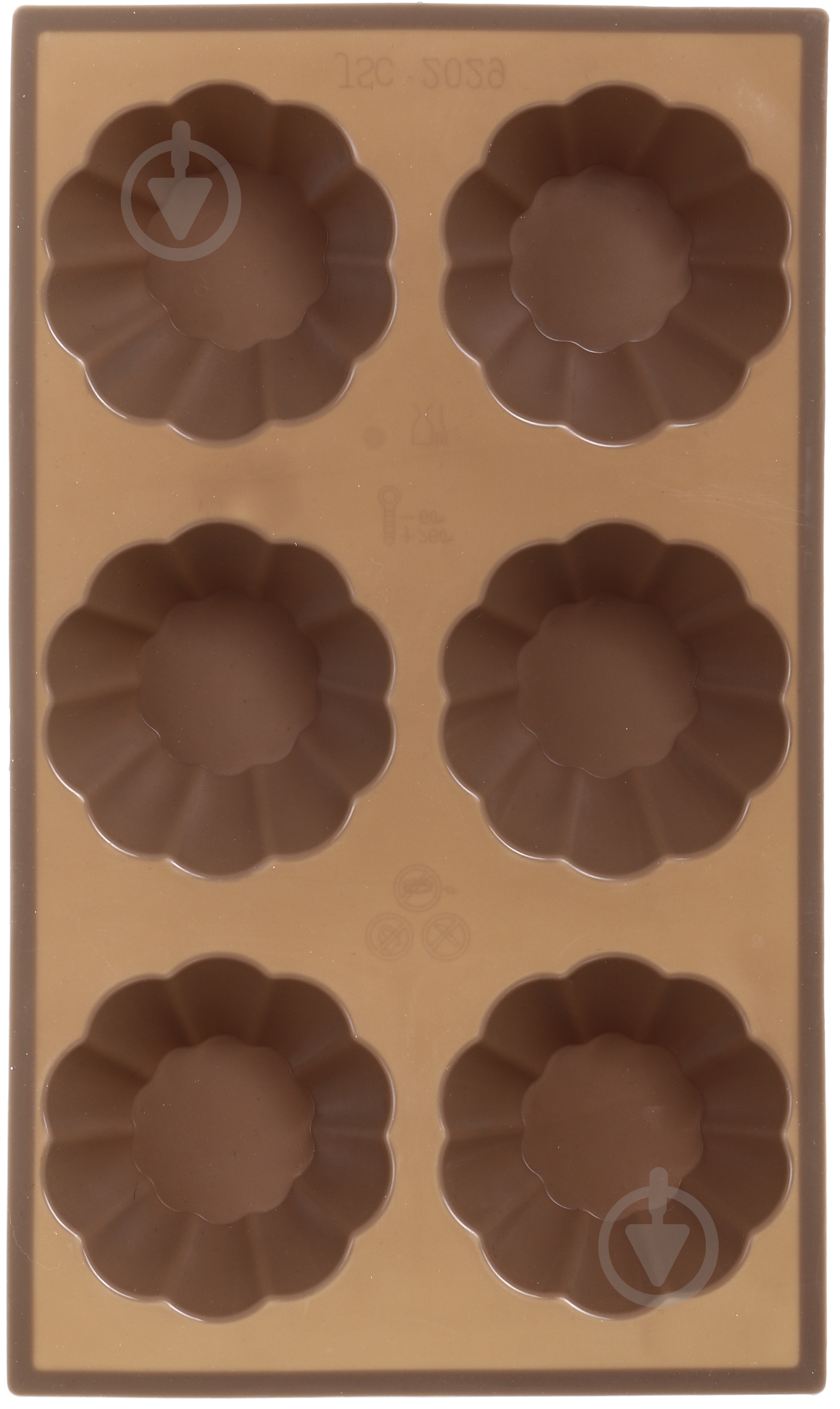 Форма для кексів Smart Kitchen by Flamberg на 6 шт. Peach&Brown series 29,5х17,5х3 см коричневий - фото 2