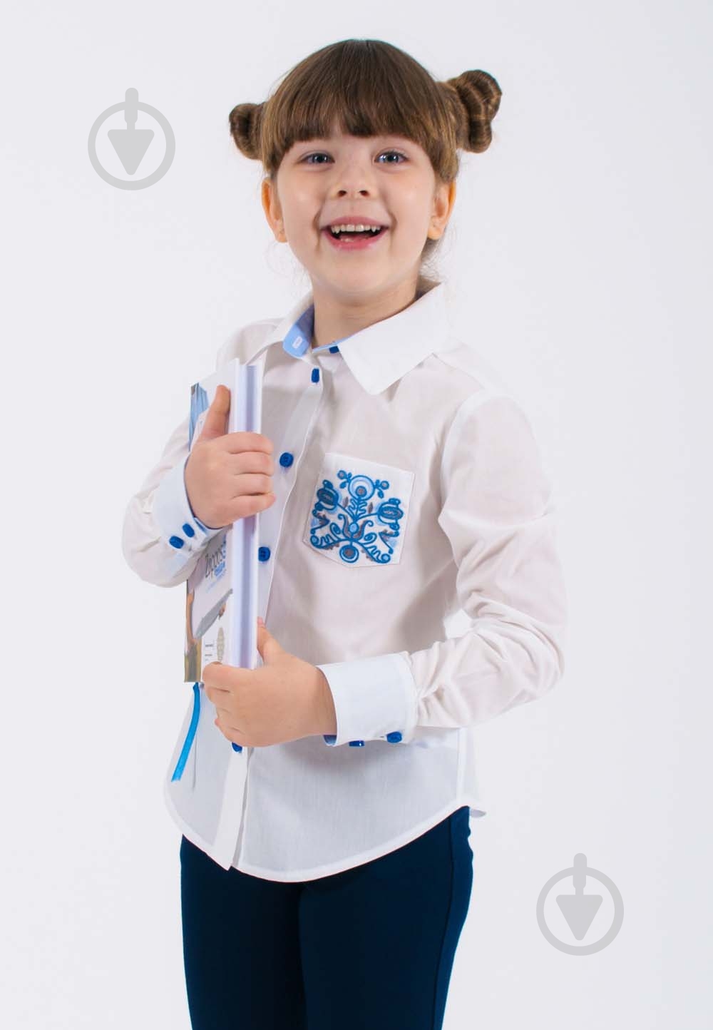 Рубашка Гармонiя Ольвія р. 134 белый 33339 - фото 1 Рубашка Гармонiя Ольвія р. 134 белый 33339 - фото 1