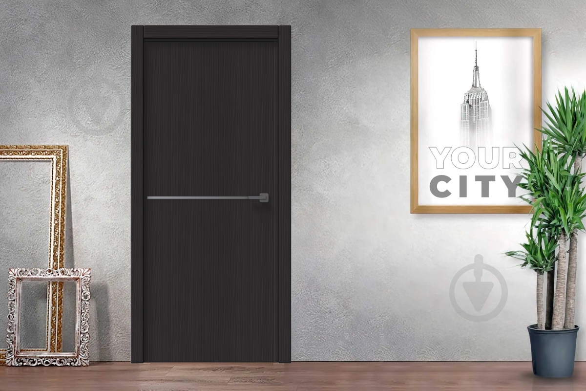 Дверное полотно IN WOOD ET-02 ПГ с черным молдингом и кромкой 800 мм лиственница горная - фото 2 Дверное полотно IN WOOD ET-02 ПГ с черным молдингом и кромкой 800 мм лиственница горная - фото 2