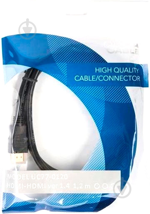 Кабель 2E HDMI 1.2 м черный UC77-0120 - фото 3