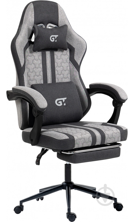 Кресло игровое GT Racer X-2337 серый - фото 3