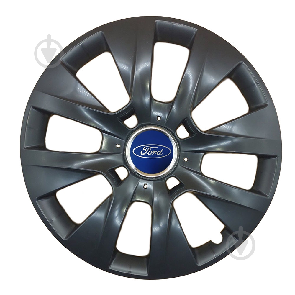 Колпак для колес SJS Ford 334 R15" 4 шт. черный - фото 1