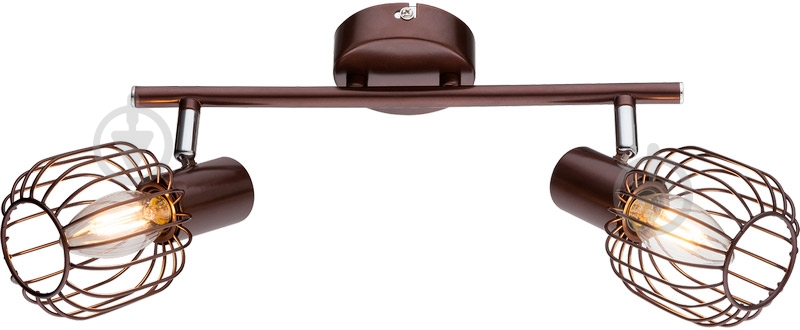 Спот Globo Akin 2x40 Вт E14 коричневый 54801-2 - фото 1