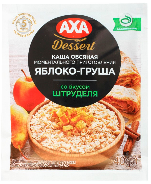 Каша AXA яблоко - груша со вкусом штрудель - фото 1
