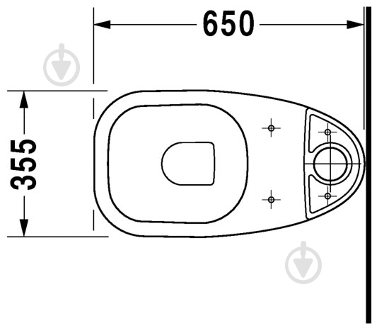 Чаша унітаза DURAVIT D-Code 21110900002 - фото 2