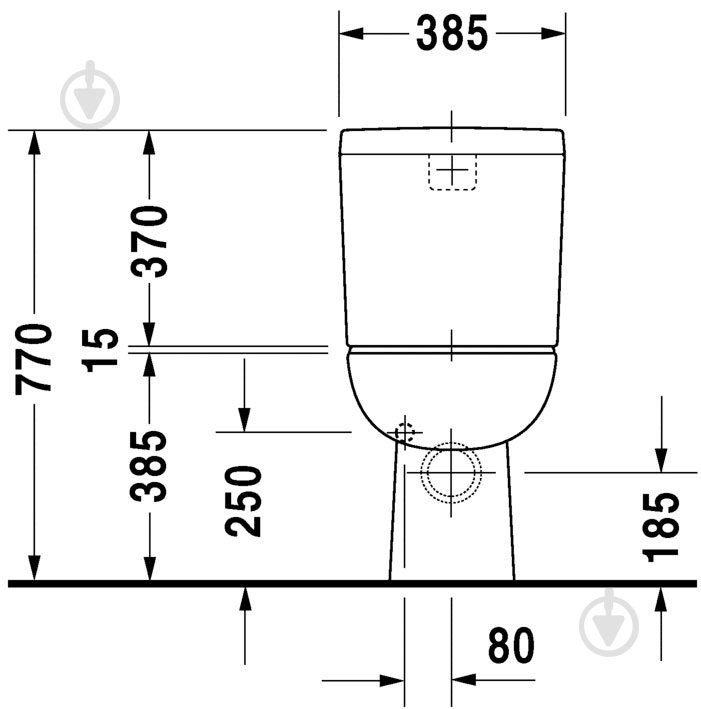 Чаша унітаза DURAVIT D-Code 21110900002 - фото 5