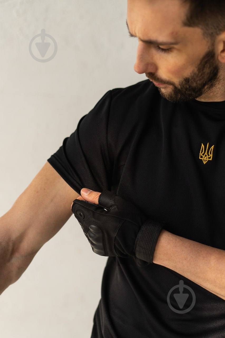Футболка LOGOS-Tac COOLMAX с вышивкой Золотой Герб 04-09-00-0003 р.XL black - фото 3