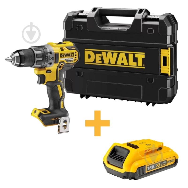 Шуруповерт аккумуляторный DeWalt DCD791NT+DCB183 - фото 1