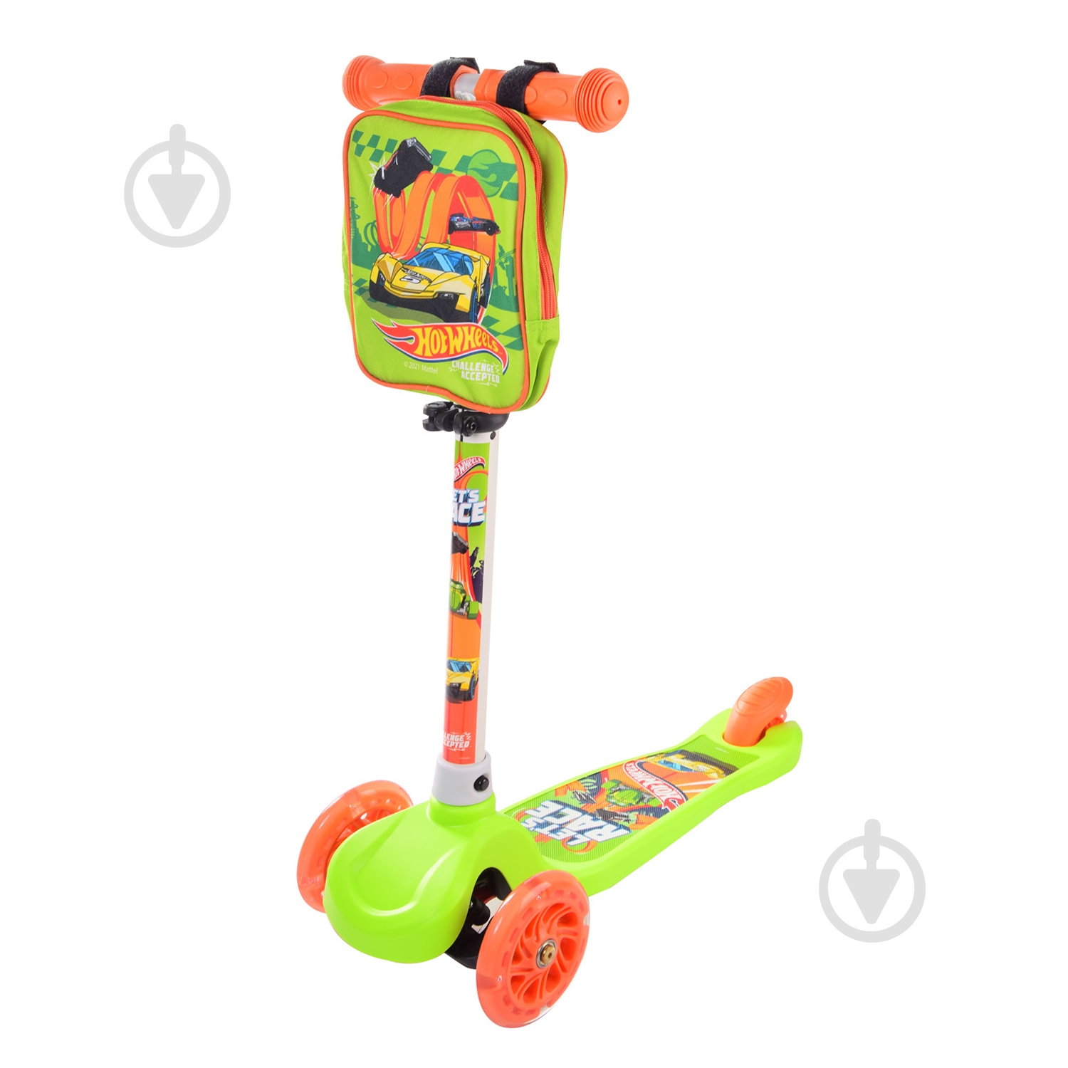 Самокат Hot Wheels зеленый LS2115 - фото 1