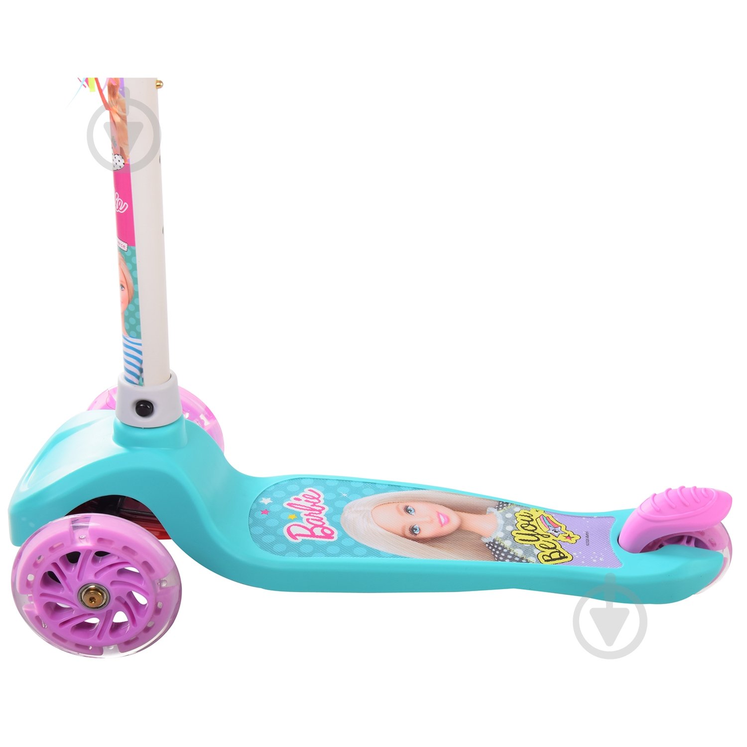 Самокат Barbie бирюзовый LS2116 - фото 4