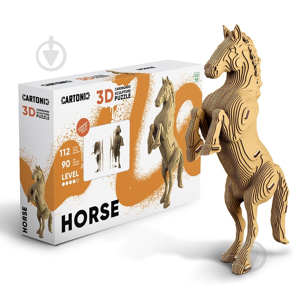 3D-конструктор Cartonic Cartonic 3D Puzzle HORSE CARTHORSE - фото 1 3D-конструктор Cartonic Cartonic 3D Puzzle HORSE CARTHORSE - фото 1