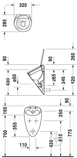 Писсуар DURAVIT Starck 0835320000 - фото 2