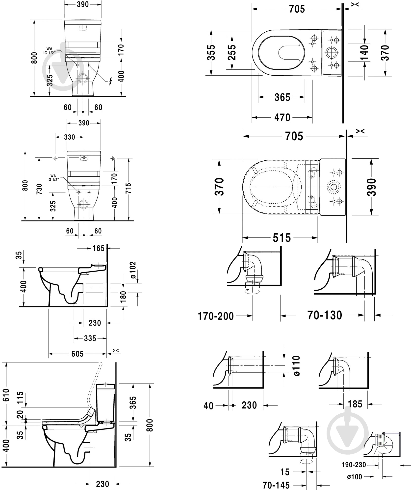 Чаша унитаза DURAVIT Starck 3 2141590000 - фото 2 Чаша унитаза DURAVIT Starck 3 2141590000 - фото 2