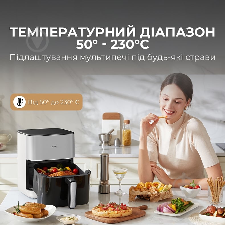 Мультипечь MOVA AeroChef FD10s Pro White - фото 11