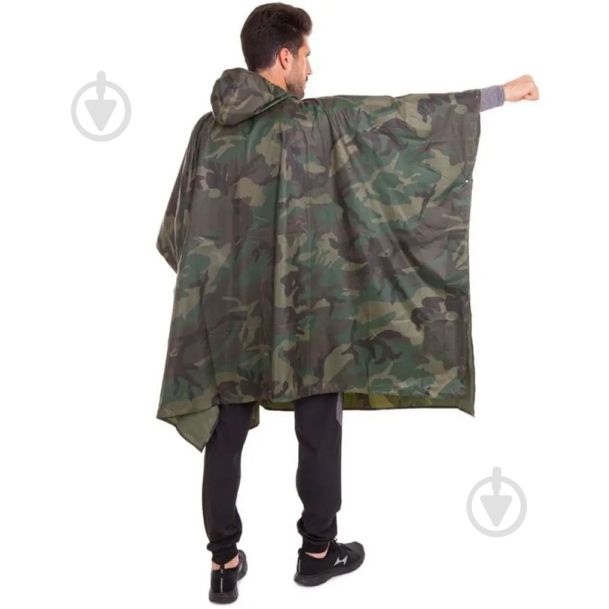 Пончо-дощовик EcoKraft з функцією намету р. one size камуфляж - фото 2