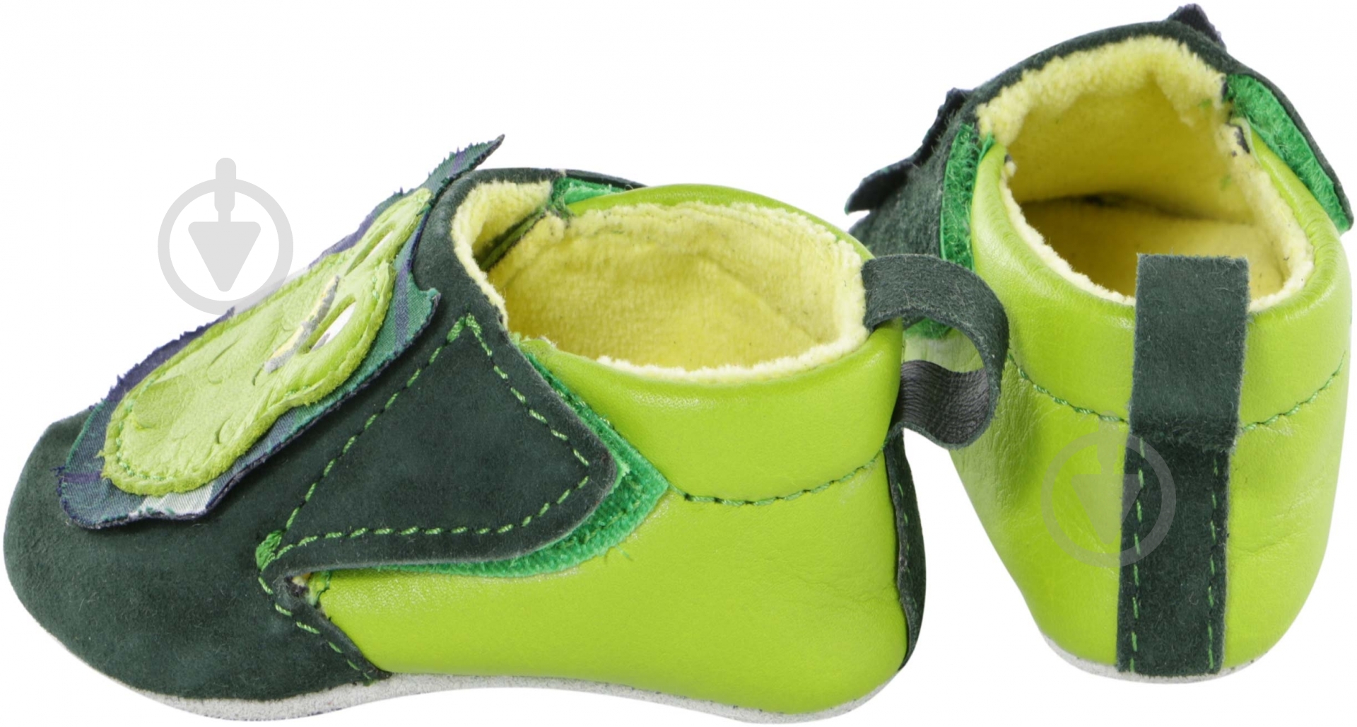 Пинетки детские Trinity Сова П1.1 р. 9,5 аппликация зеленый - фото 2