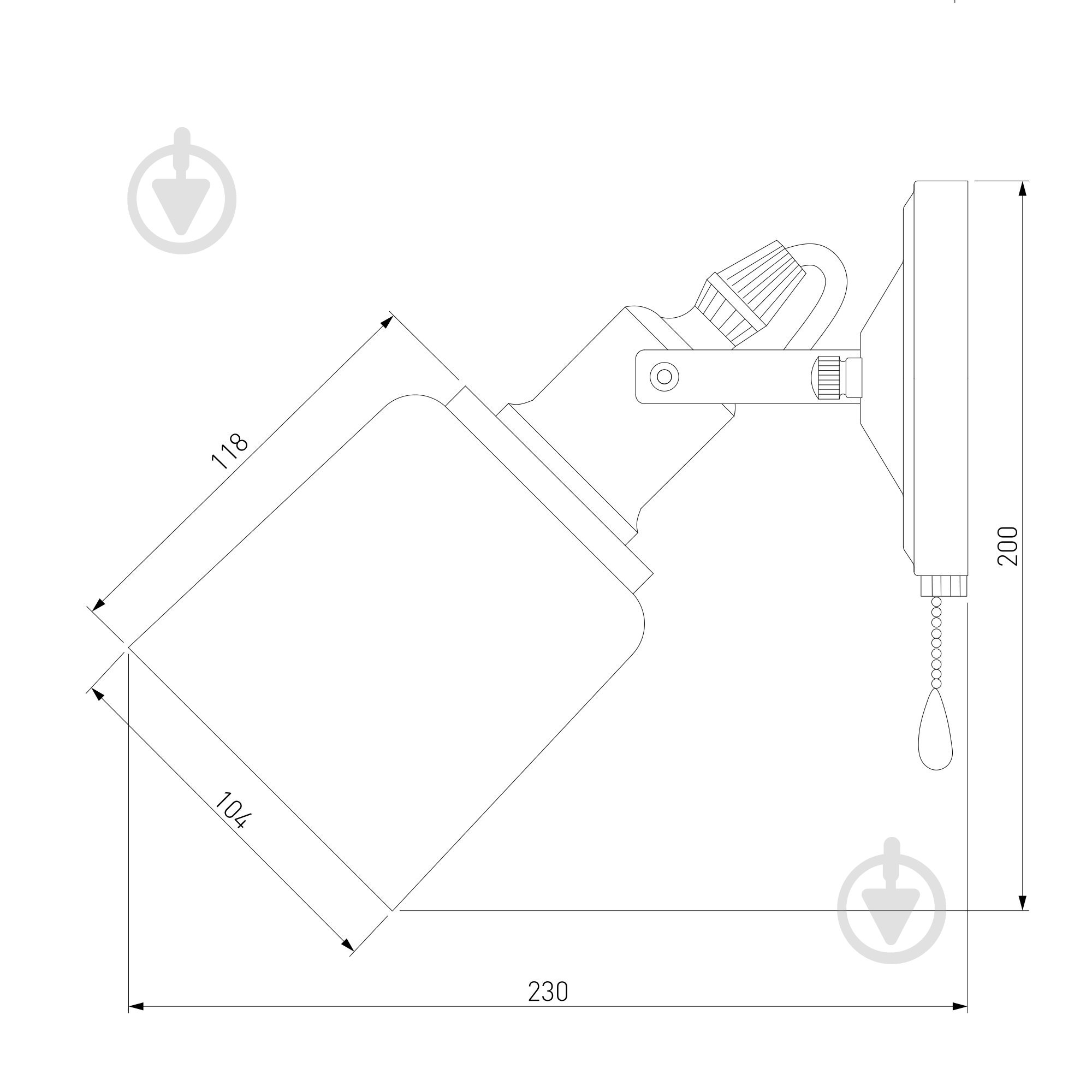 ВИТРИНА! Бра Strotskis Astor 70111/1 1x60 Вт E27 черный - фото 4