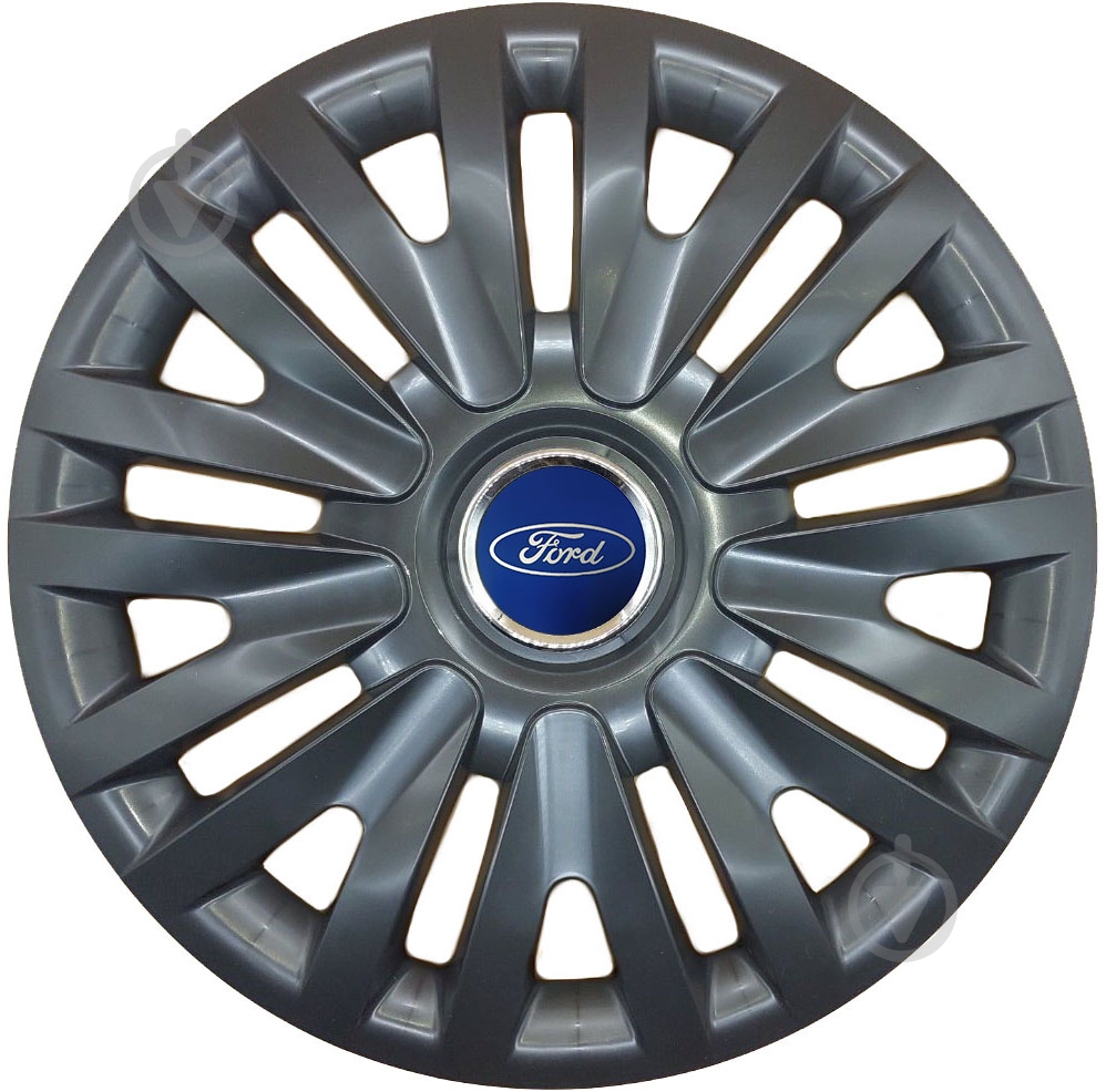 Колпак для колес SJS Ford 412 R16" 4 шт. черный - фото 1