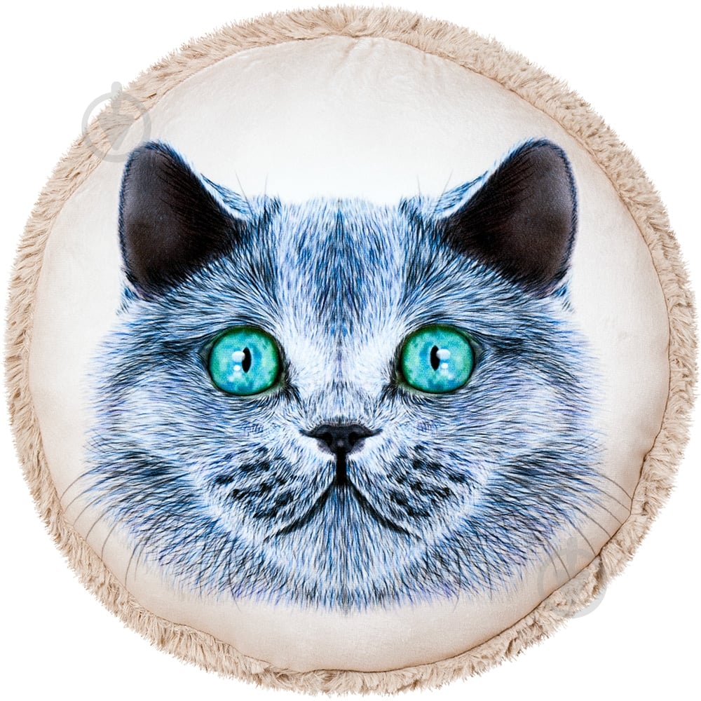 Подушка декоративная Кошка Английская 35x35 см светло-серый Stip - фото 1