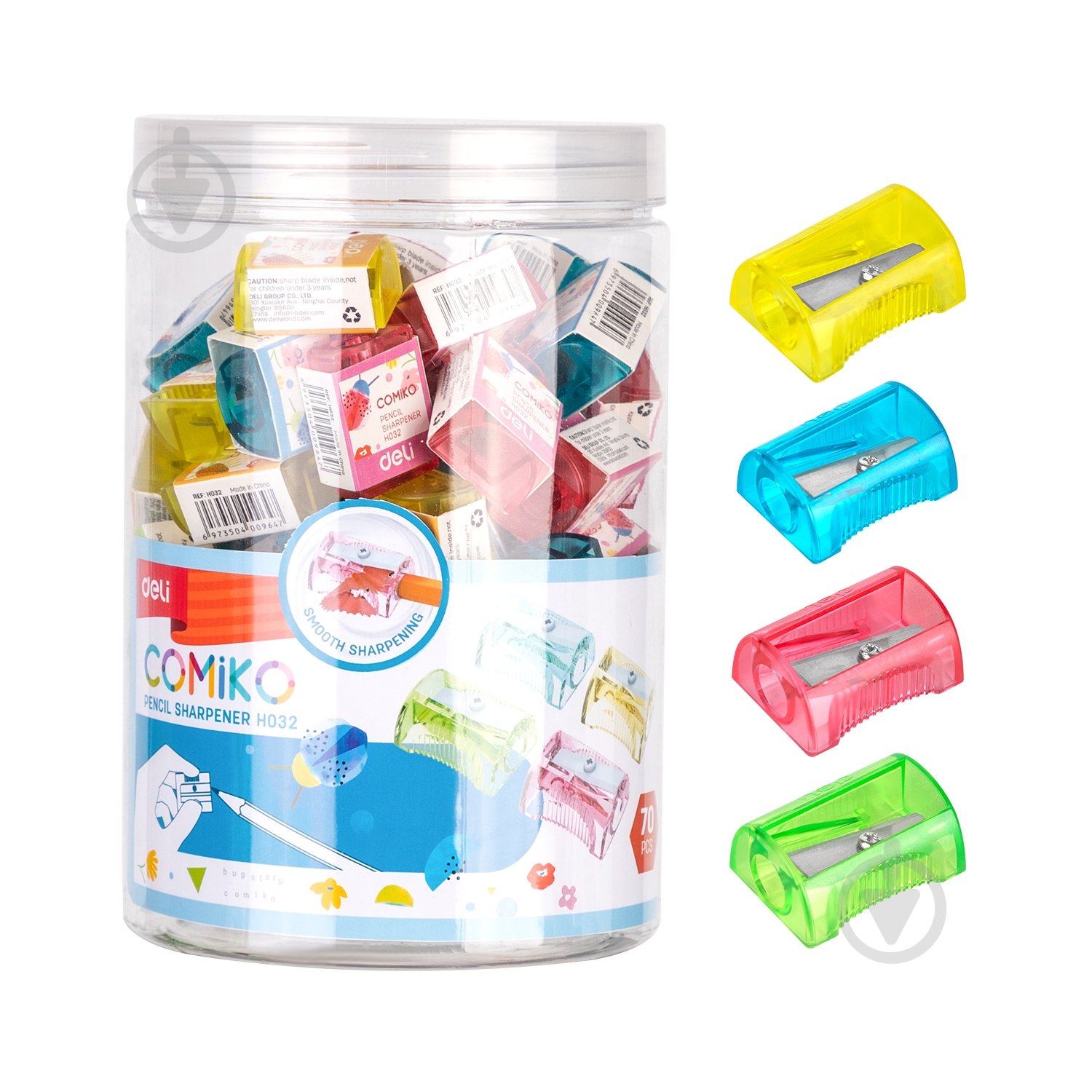 Точилка Comiko EH032 микс Deli - фото 1