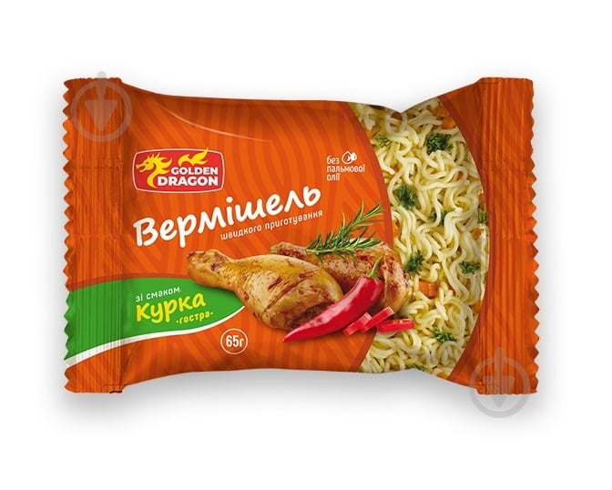 ᐉ Вермишель GOLDEN DRAGON со вкусом курицы острая 65 г 65 г