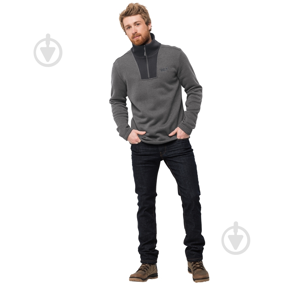 Джемпер Jack Wolfskin SCANDIC PULLOVER MEN 1706961-6011 р. M серый - фото 3