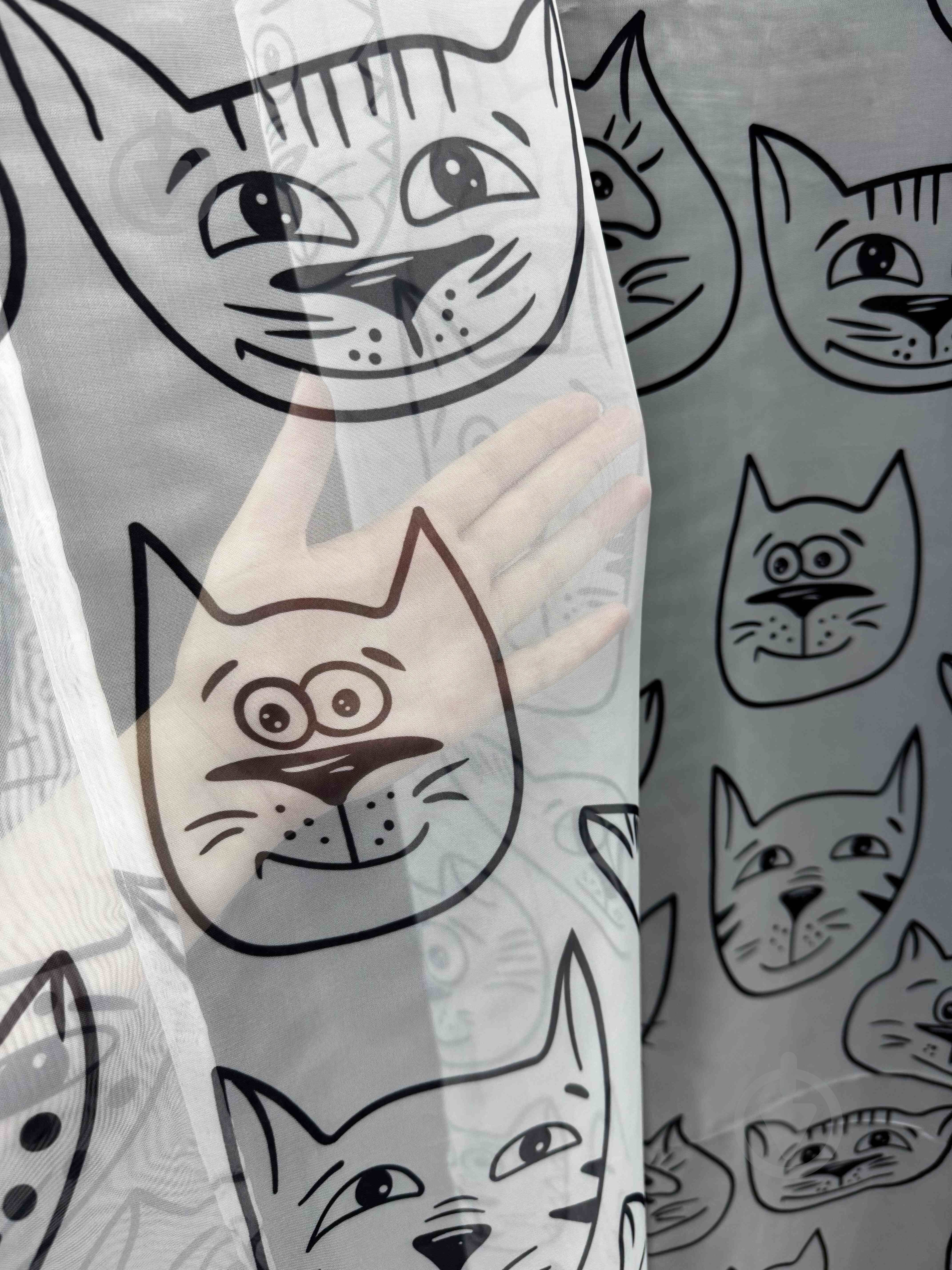 Тюль FAN CATS-1 300х270 см черно-белый Velvet House - фото 5