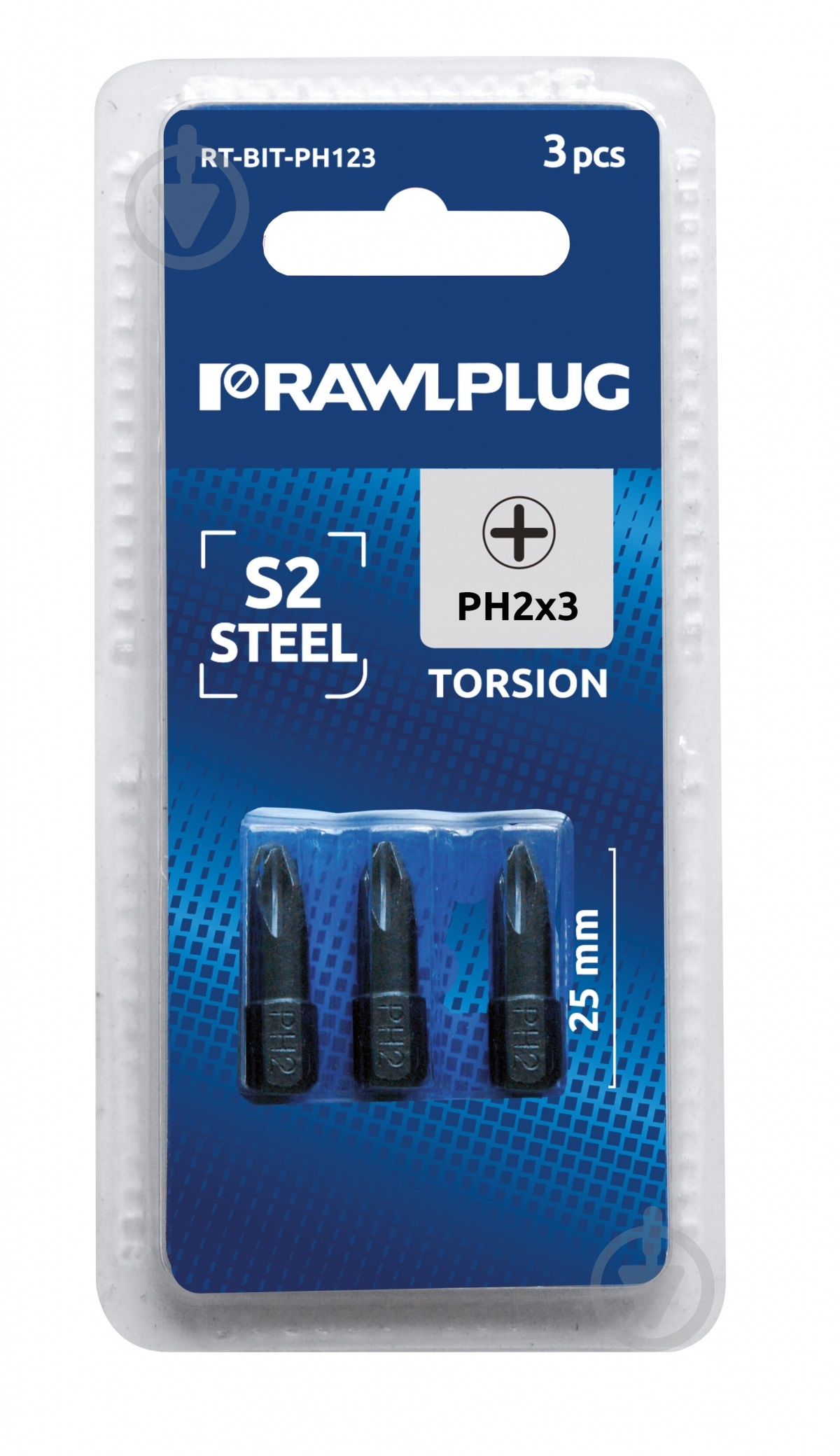 Набор бит Rawlplug PH1 х 25 блистер 3 шт. RT-BIT-PH1X3 - фото 2 Набор бит Rawlplug PH1 х 25 блистер 3 шт. RT-BIT-PH1X3 - фото 2