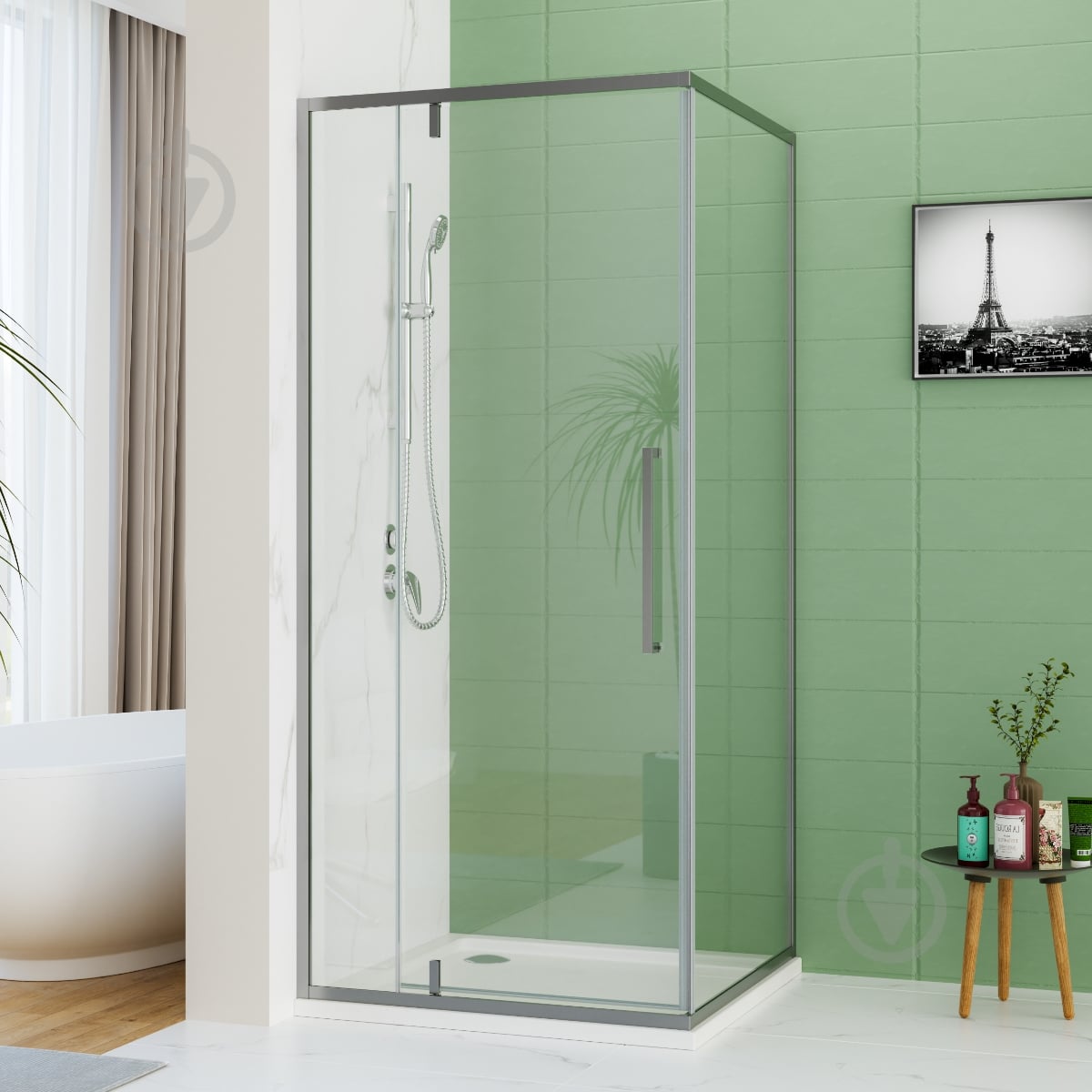 Душевая кабина Doosh DO-CA-14 90x90 Gun Gray - фото 1