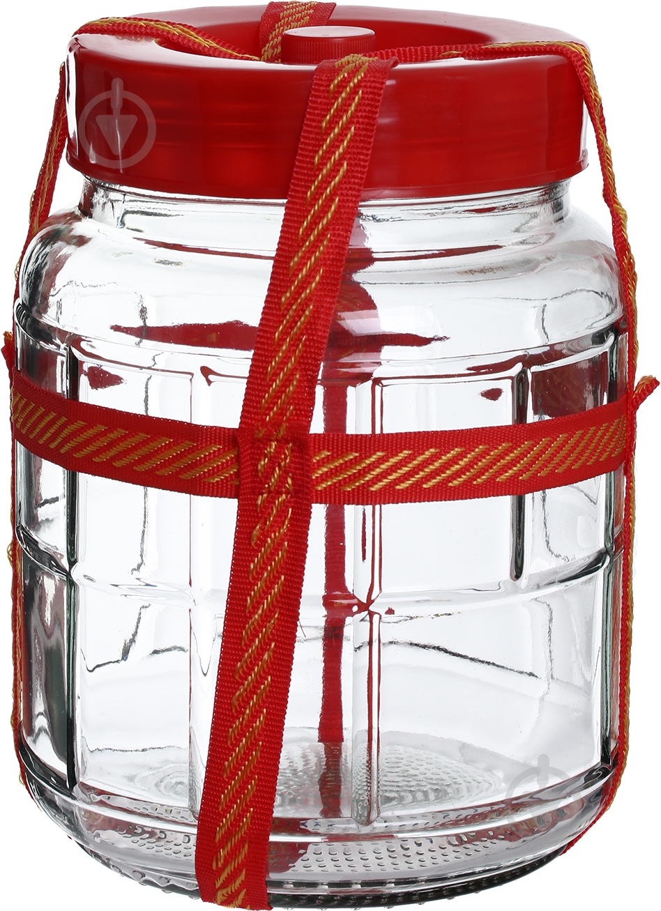 Бутыль стеклянный с крышкой 5 л GL-70/5 - фото 1 Бутыль стеклянный с крышкой 5 л GL-70/5 - фото 1