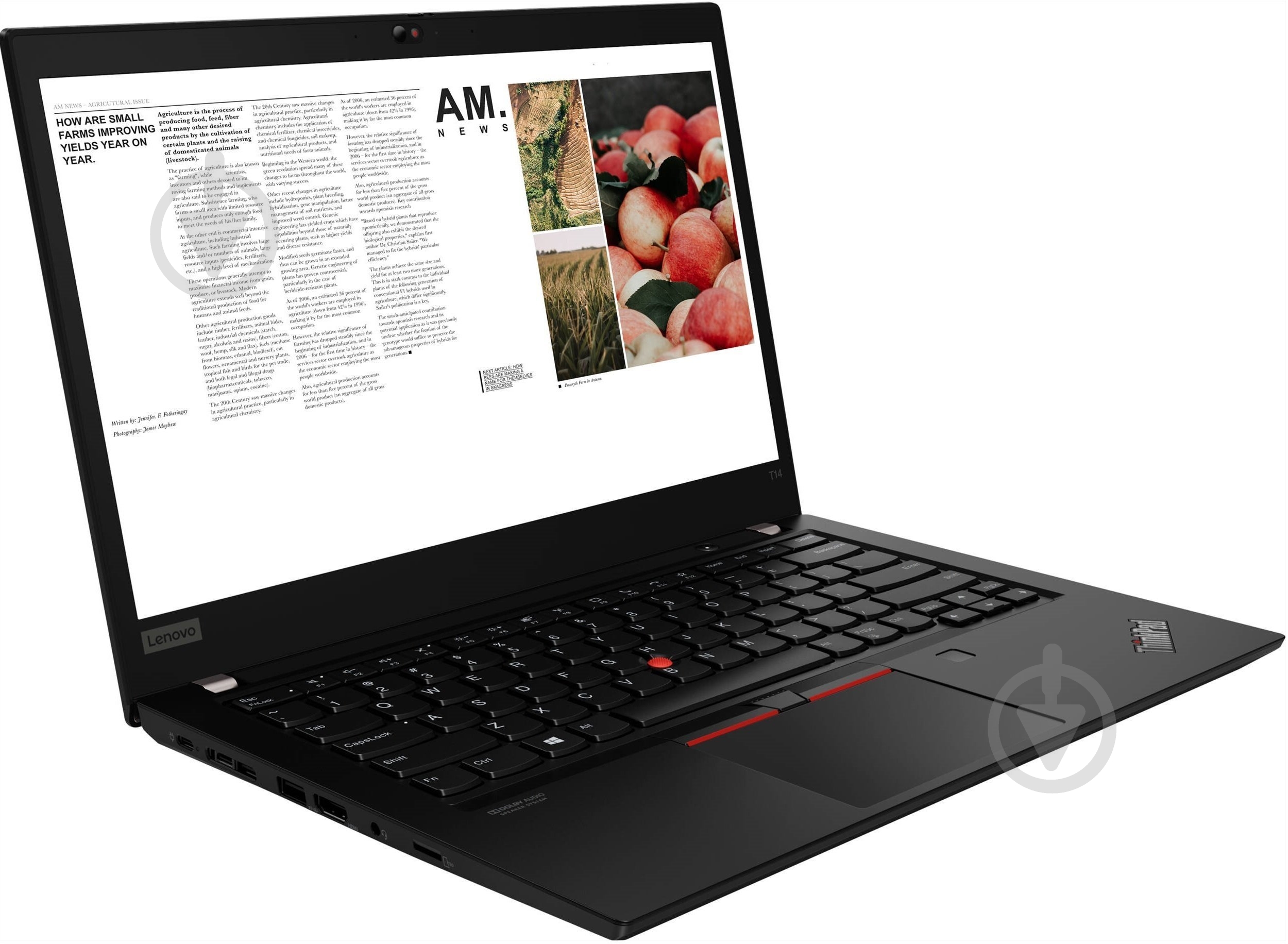 Ноутбук Lenovo ThinkPad T14 14 (20W0004URT) black - фото 1