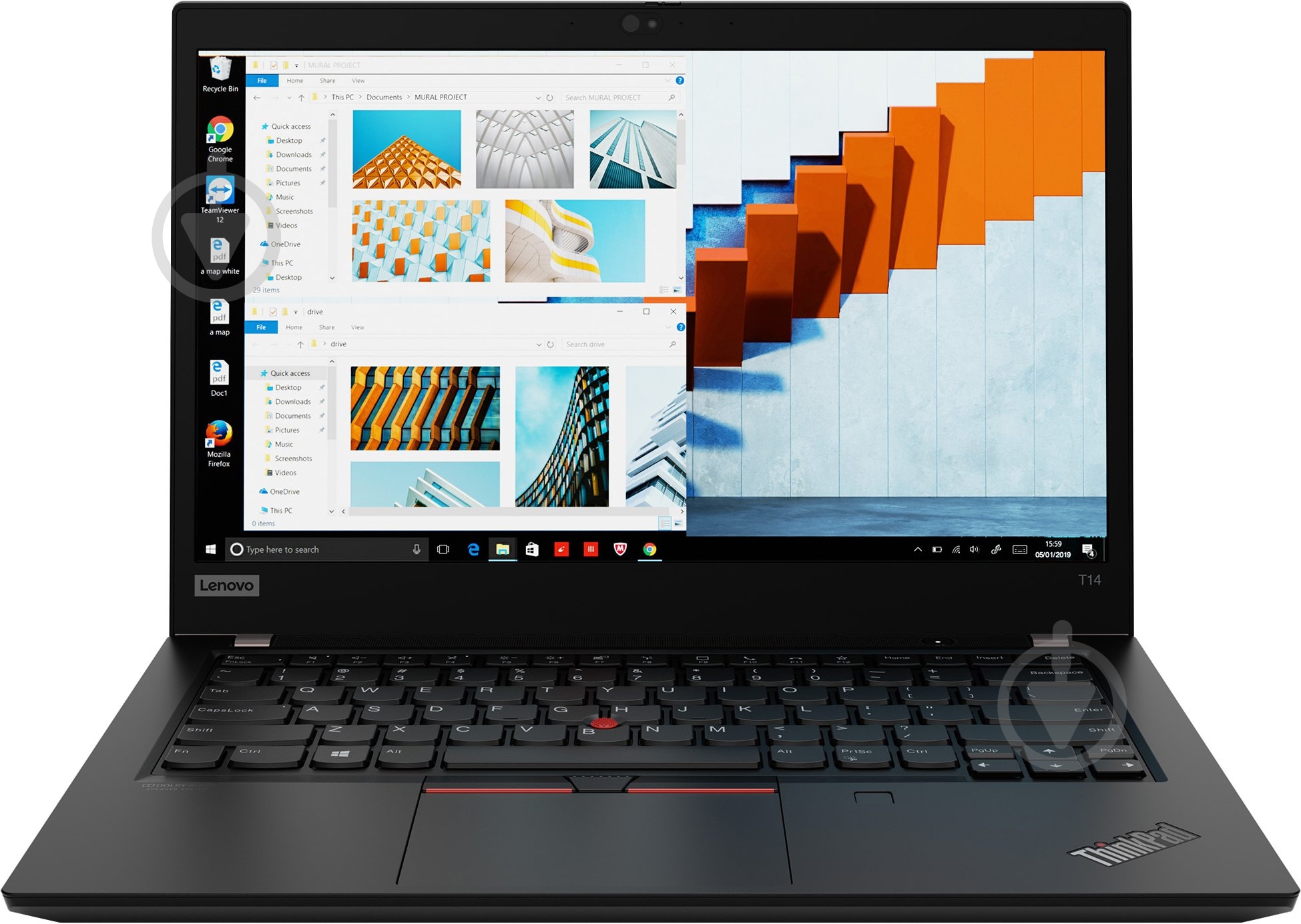 Ноутбук Lenovo ThinkPad T14 14 (20W0004URT) black - фото 2