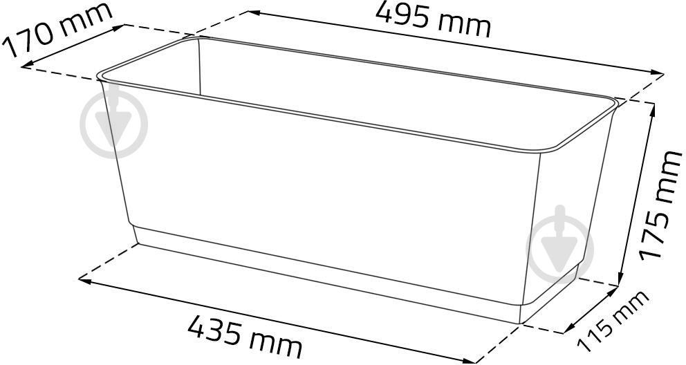 Ящик балконный пластик Ratolla round прямоугольный белый 14,7 л Prosperplast (76964-449) - фото 4 Ящик балконный пластик Ratolla round прямоугольный белый 14,7 л Prosperplast (76964-449) - фото 4