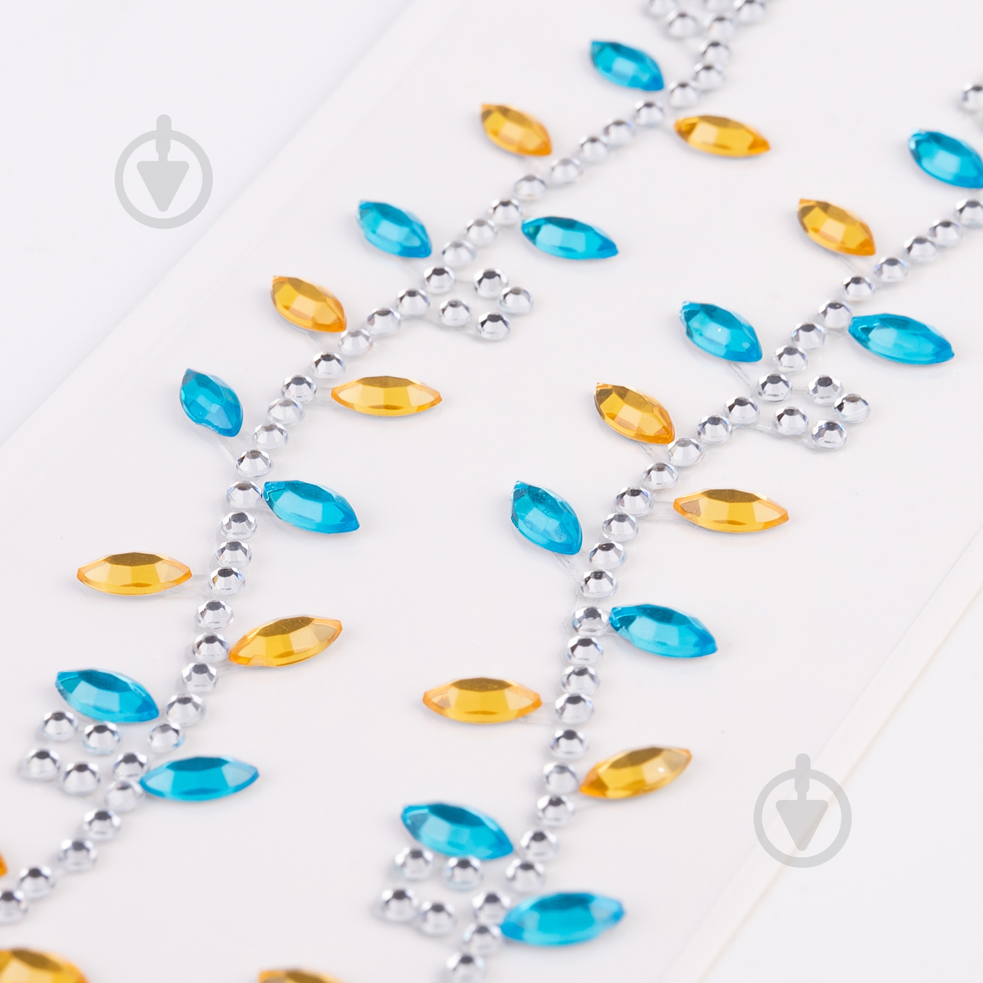 Набір для аплікації Santi зі страз самоклеючих Листя синьо-жовті 4х16 см 743034 - фото 2 Набір для аплікації Santi зі страз самоклеючих Листя синьо-жовті 4х16 см 743034 - фото 2