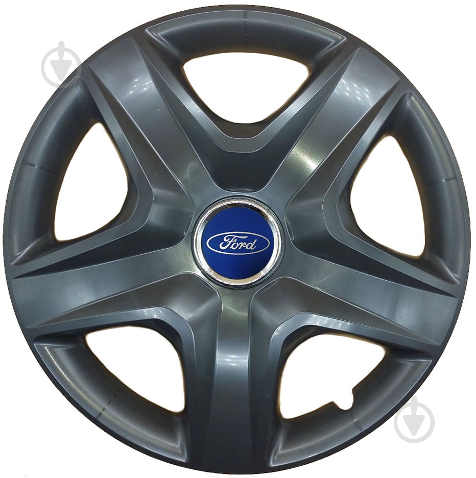 Колпак для колес SJS Ford 418 R16" 4 шт. черный - фото 1