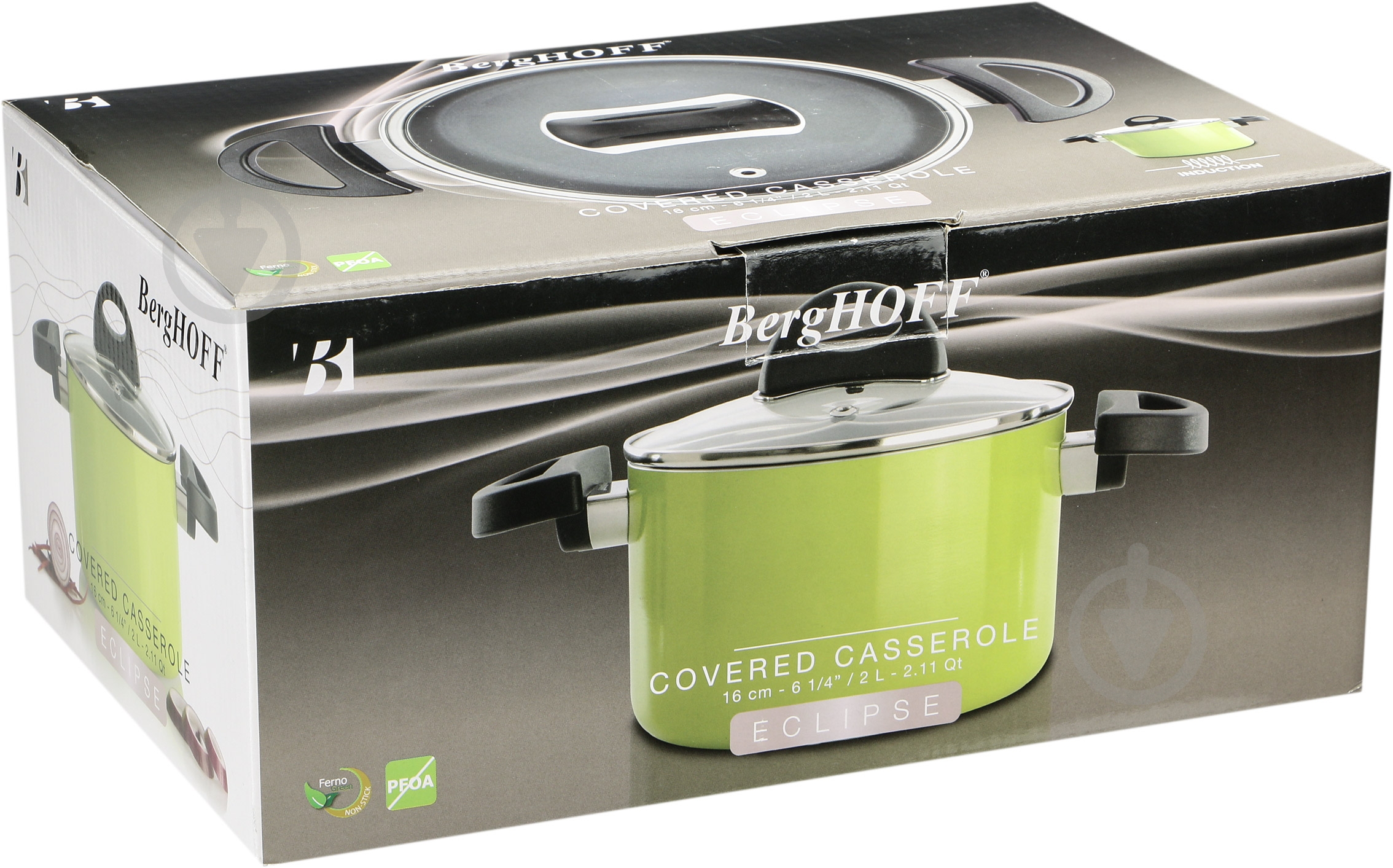 Кастрюля BergHOFF Eclipse 2 л 16 см зеленая - фото 4